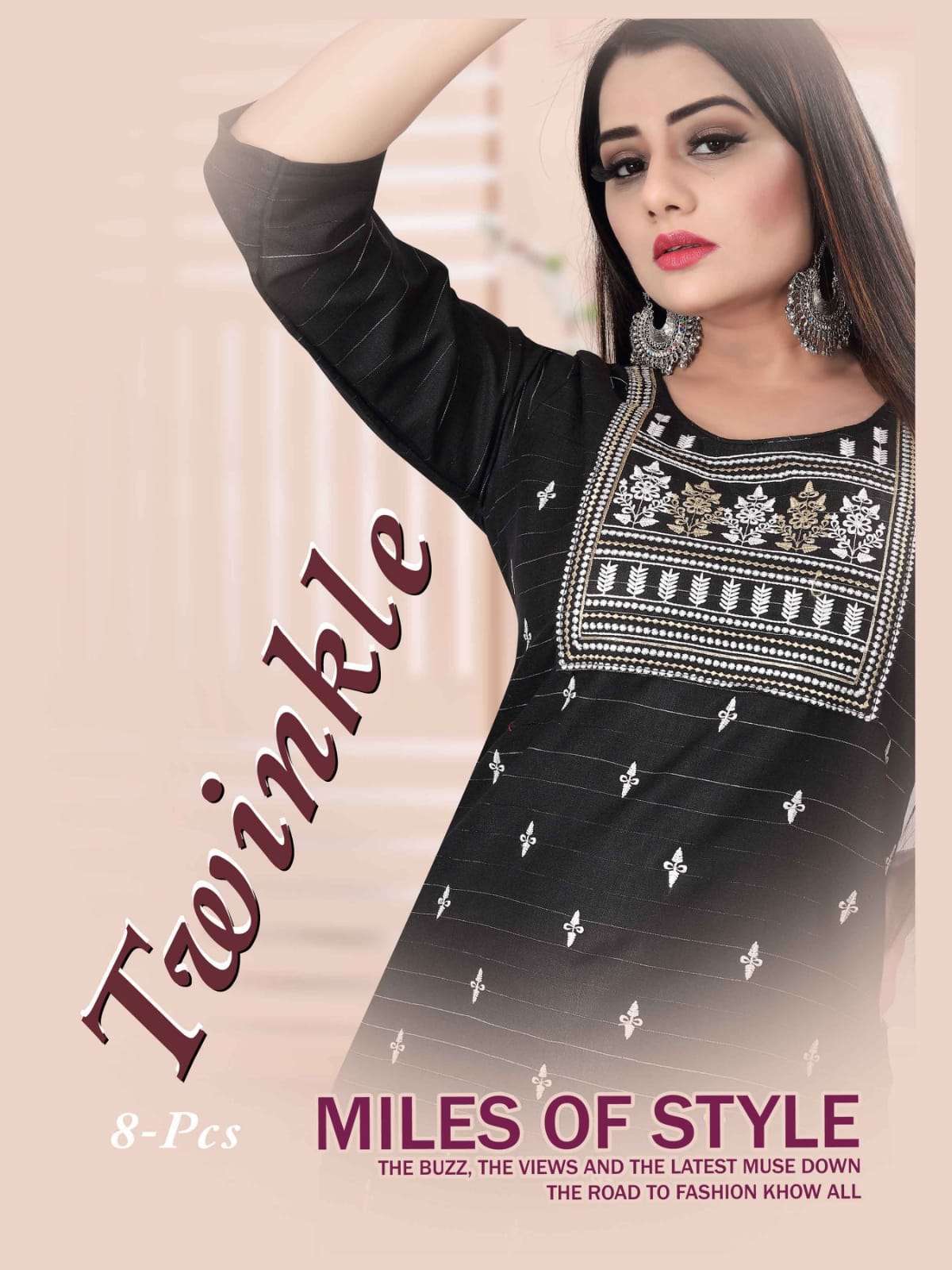 k4u twinkle series 01-08 lurex embroidery kurti