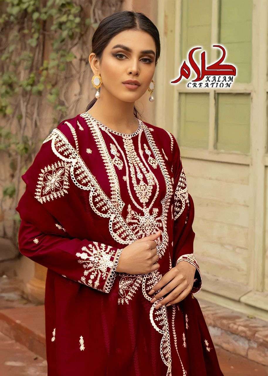 kalam creation 1107 faux georgette readymade suit 