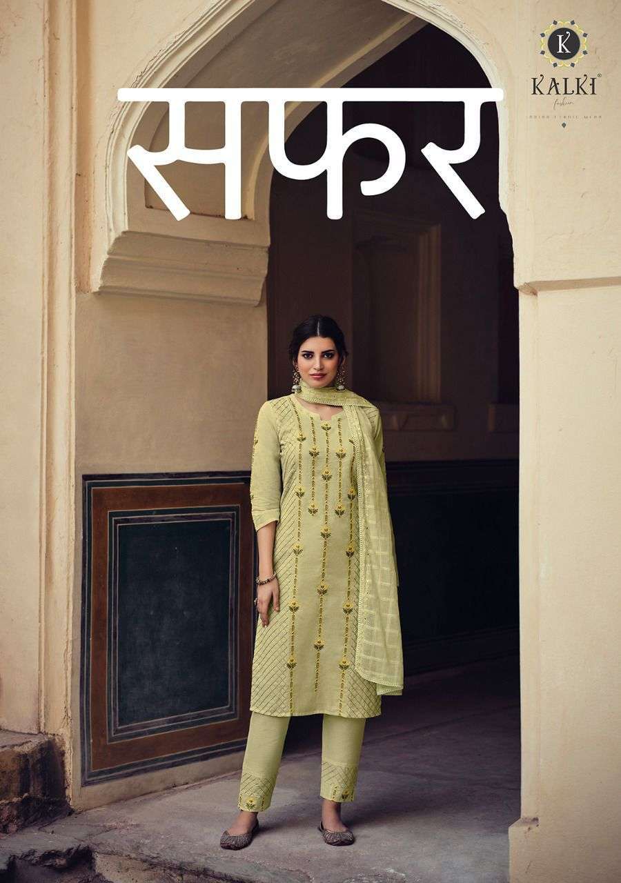 Kalki fashion safar series 12001-12006 pure cotton readymade suit 