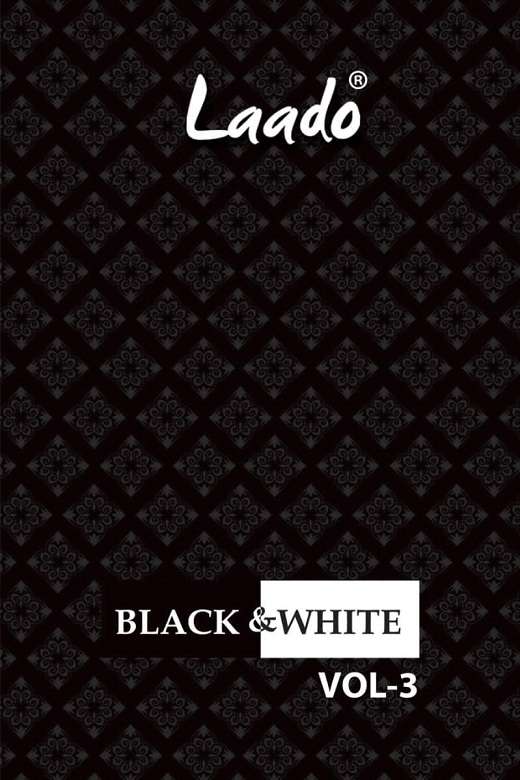 Laado Black & White Vol-3 series 3001-3010 pure cotton suit 
