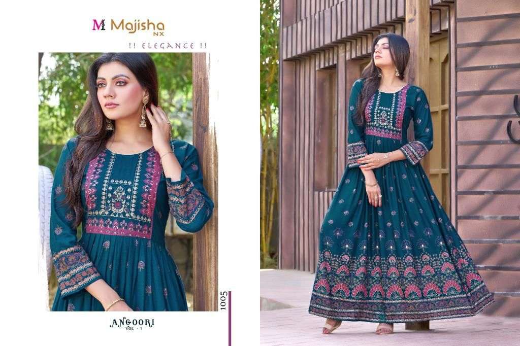 majisha nx angoory vol 1 series 1001-1008 rayon slub kurti 