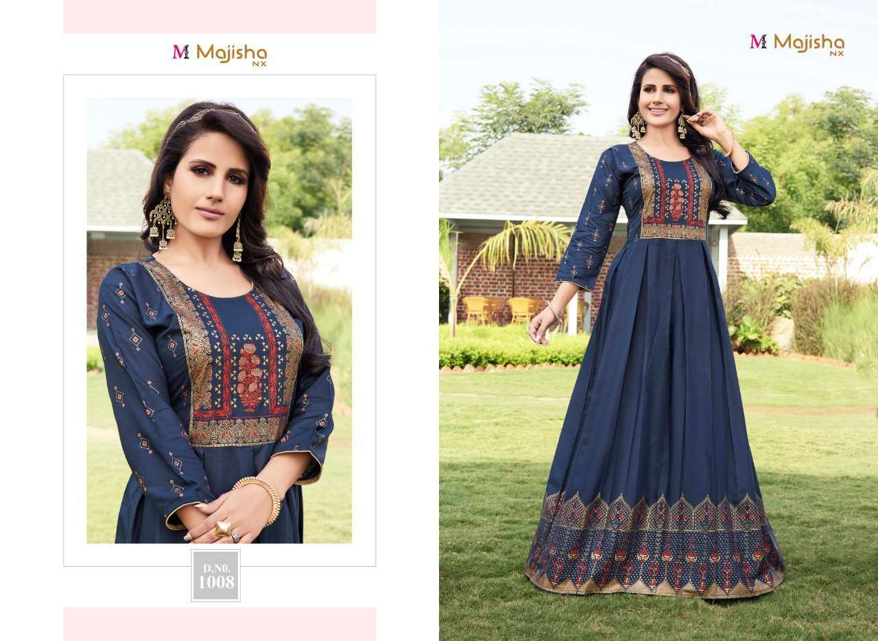 majisha nx avanti vol 1 series 1001-1009 rayon slub kurti 