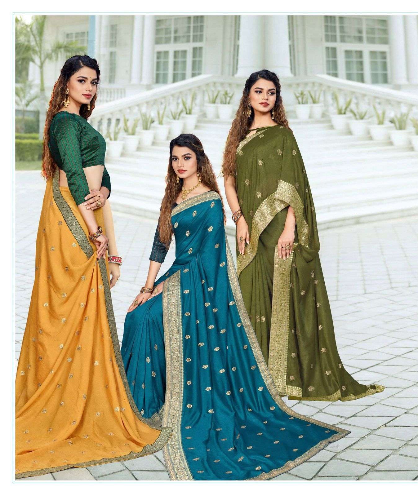 MEHROOM DESIGNER HEAVY VICHITRA SILK SAREE 