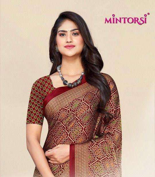 mintorsi juliet chiffon series 27321-27328 black cadbury saree