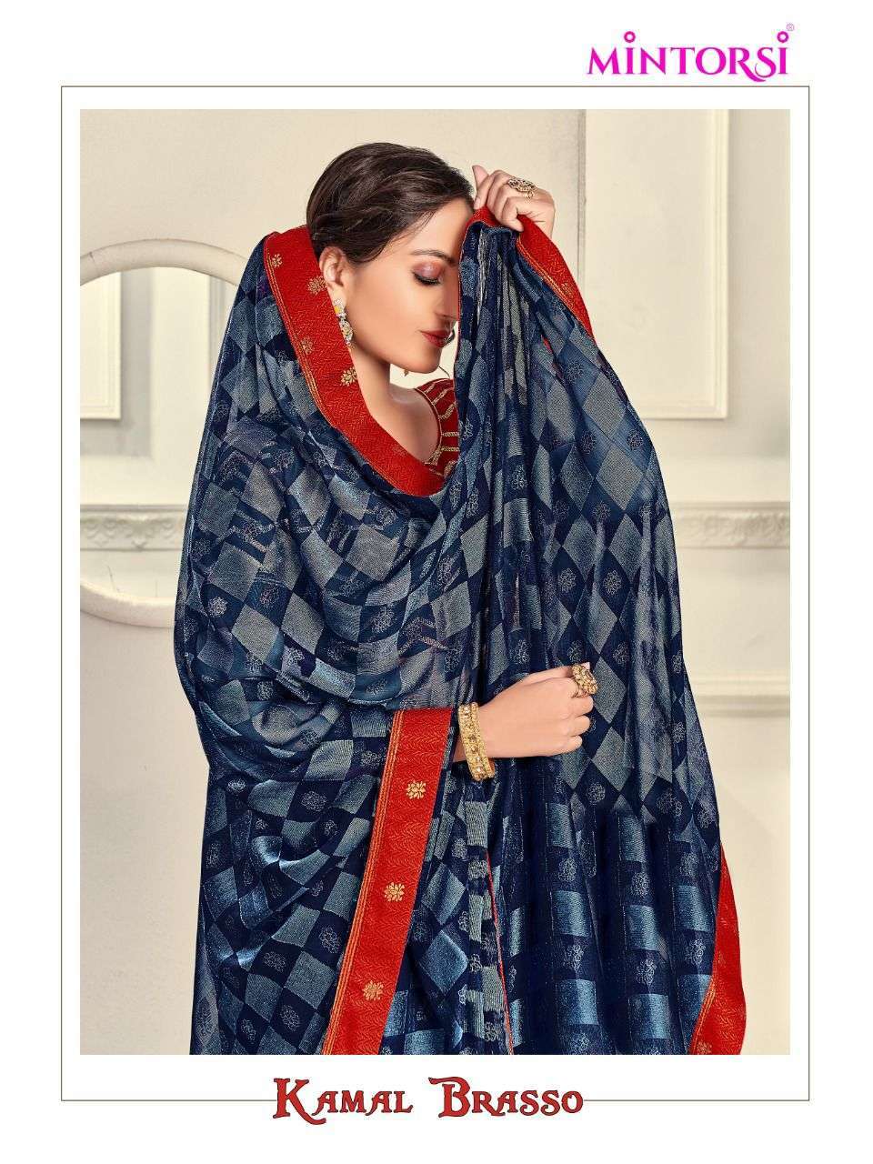 mintorsi kamal brasso series 27271-27278 chiffon brasso saree