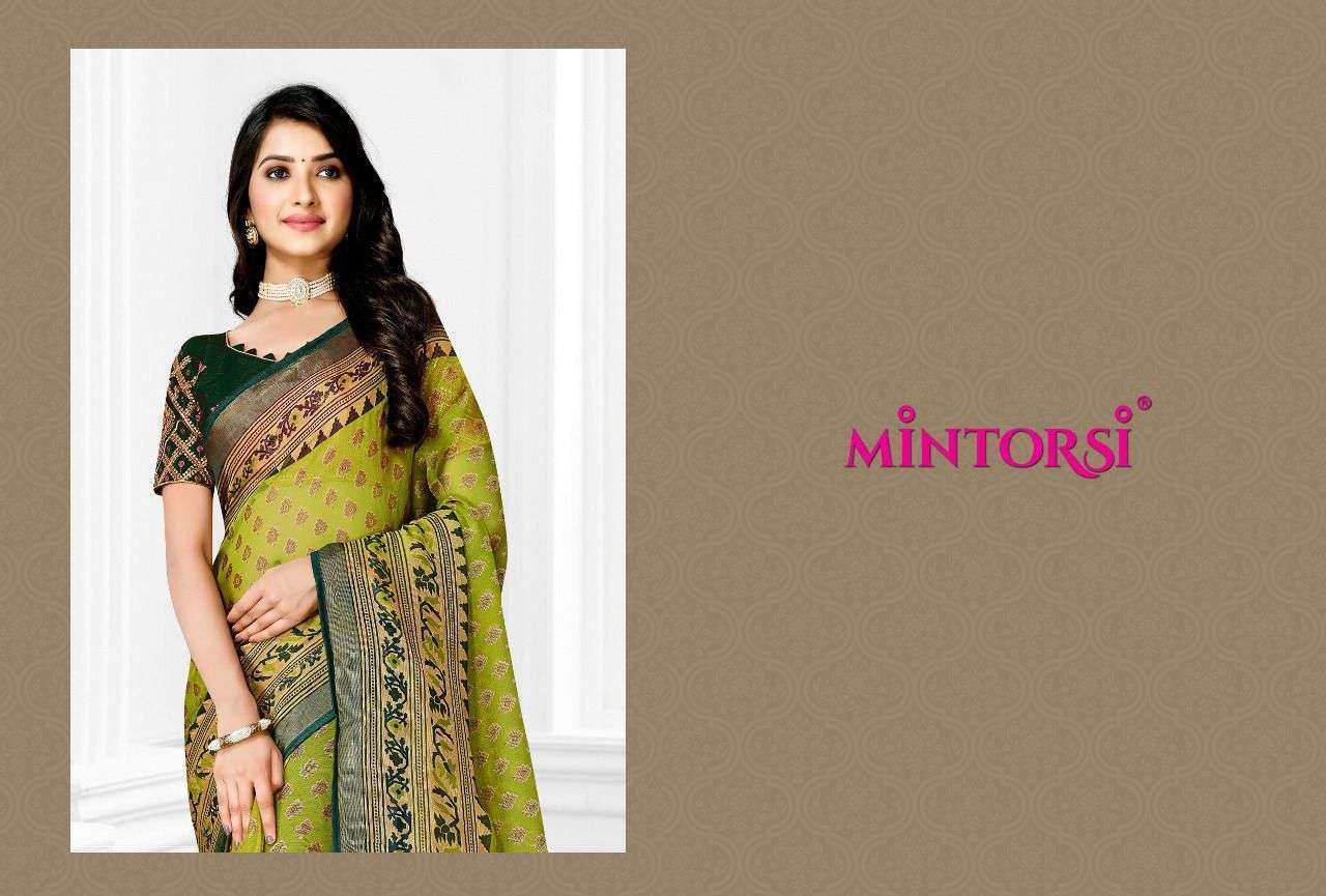 mintorsi meera brasso vol 2 series 25931-25936 organza brasso saree