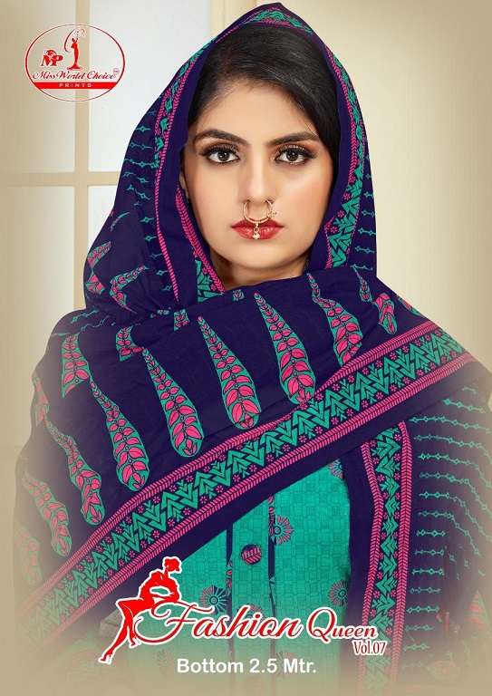 Miss World Fashion Queen Vol-7 series 7001-7010 pure cotton suit 