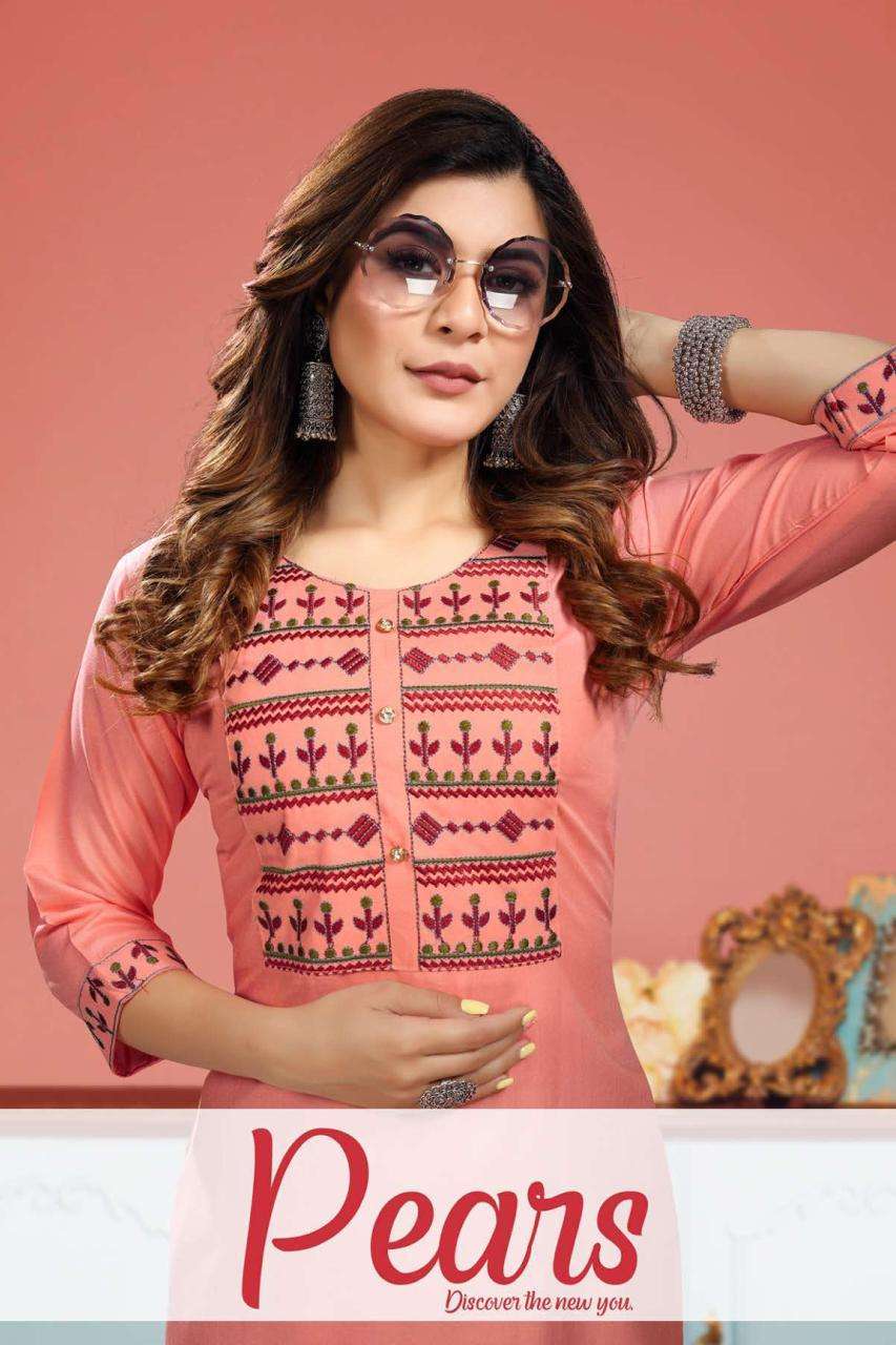 pears series 1001-1006 heavy rayon kurti 