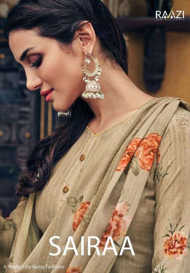 raazi sairaa series 1001-1008 pure lawn cotton suit 