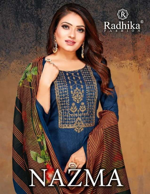radhika nazma series 1001-1008 pure jam cotton suit 