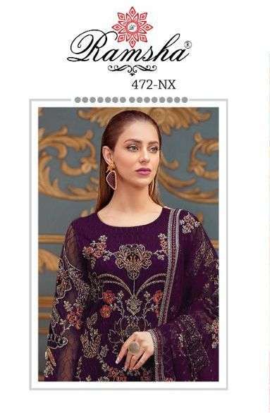 ramsha 472 nx georgette with embroidery suit 