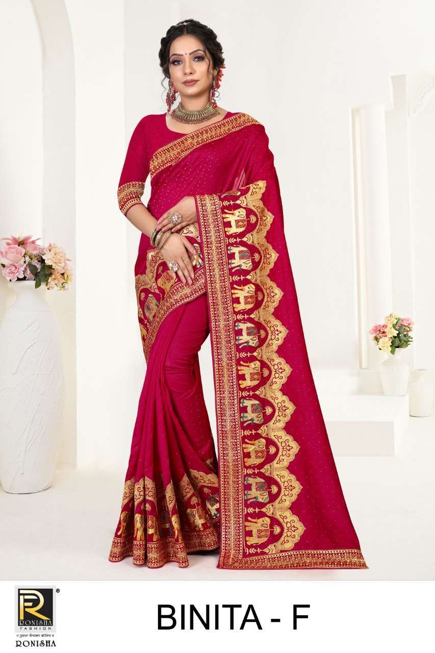 Ranjna saree Binita vichitra silk embroidery saree