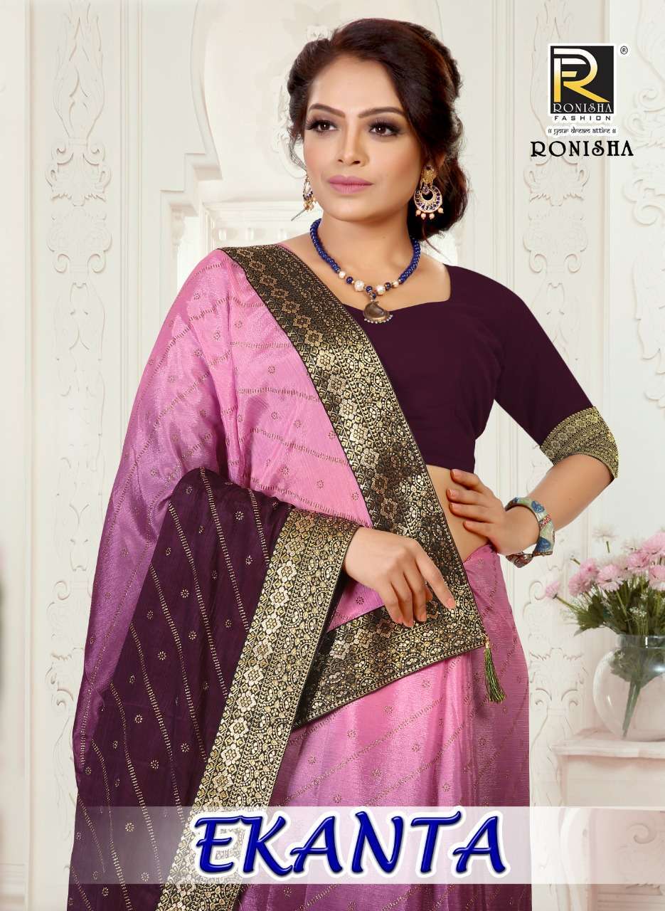 Ranjna saree Ekanta series 1001-1006 chinon saree