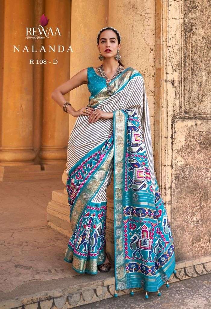 REWAA NALANDA DESIGNER PURE SILK SAREE 