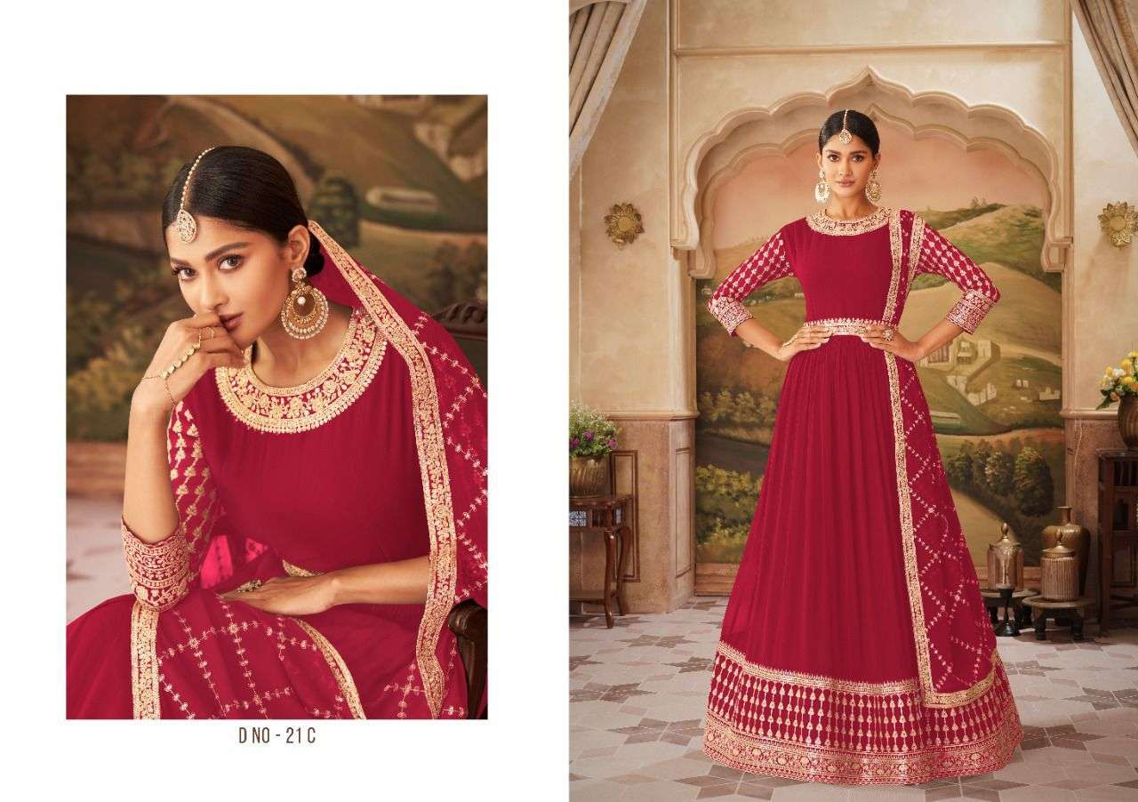 ROOH COLOUR VOL-1 DESIGNER HEAVY REAL GEORGETTE SUIT 