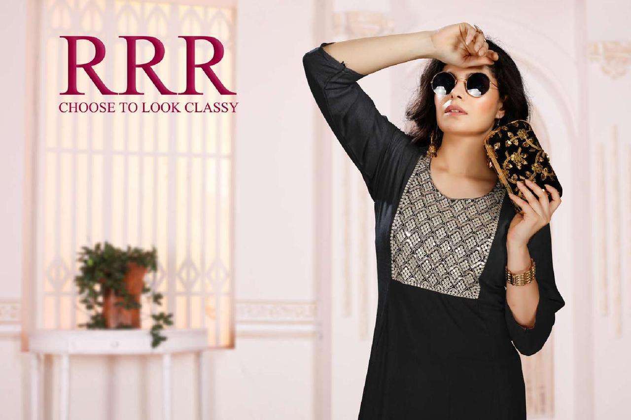 rrr series 8162 heavy wrinkle plan rayon kurti 