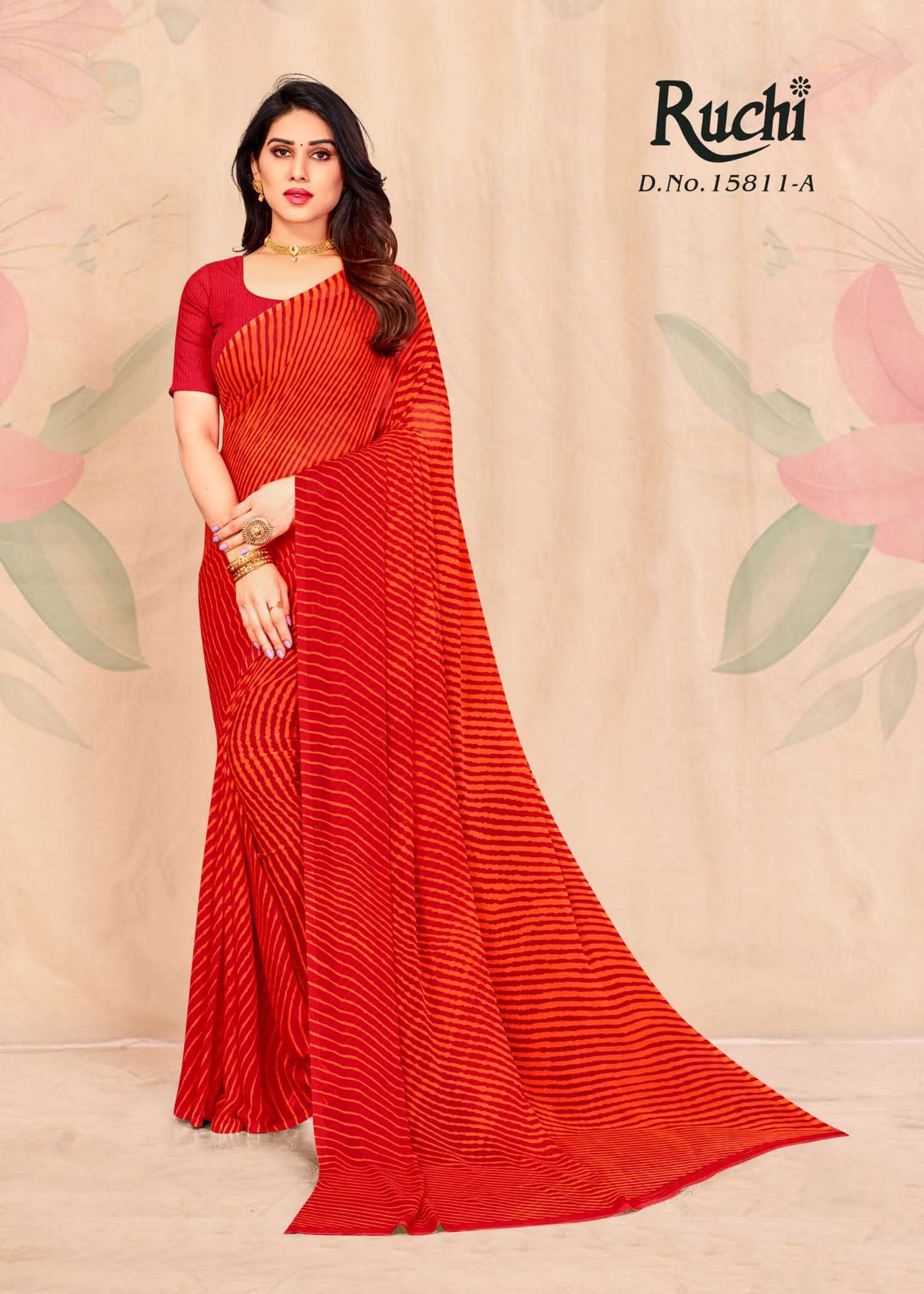ruchi 15811 star chiffon printed lehariya special chiffon sarees