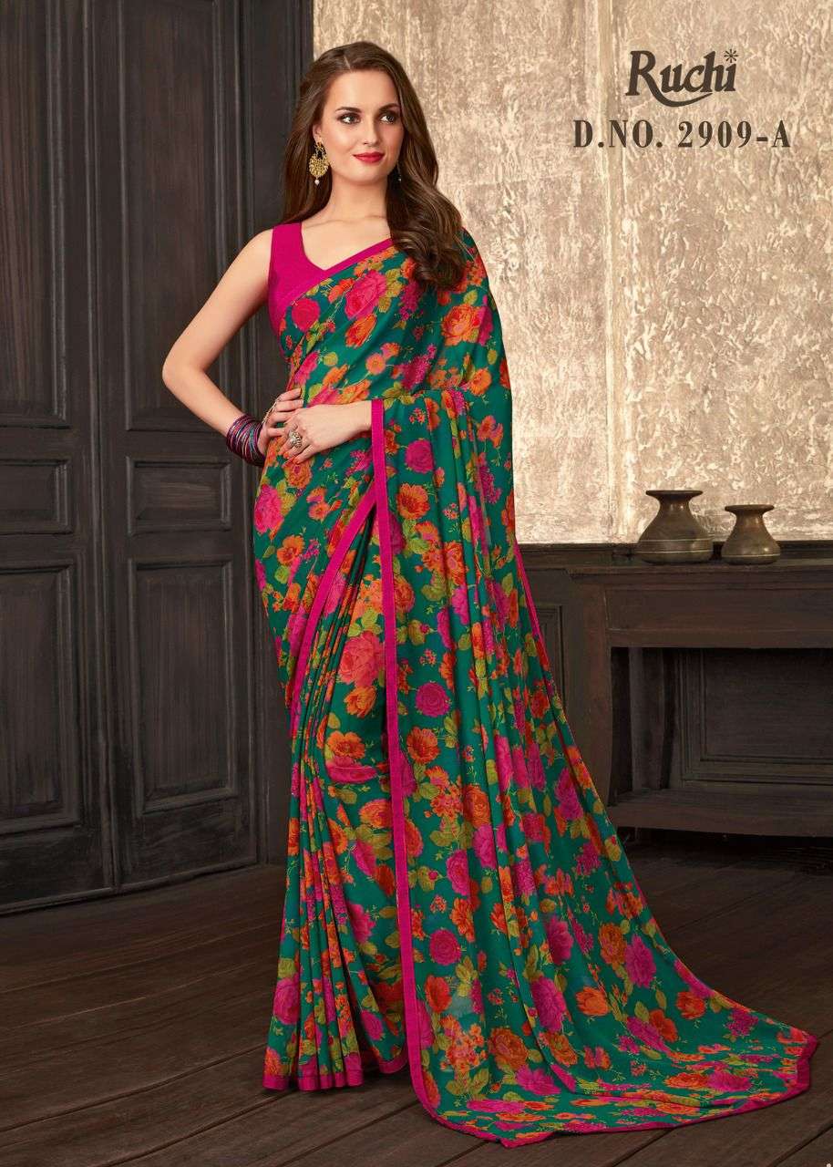 RUCHI SAREES NIMAYAA HITZ DESIGNER GEORGETTE SARE