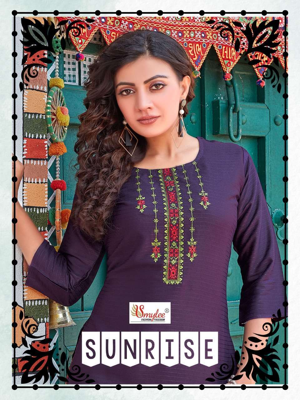 rung sunrise series 1001-1008 heavy rayon kurti 