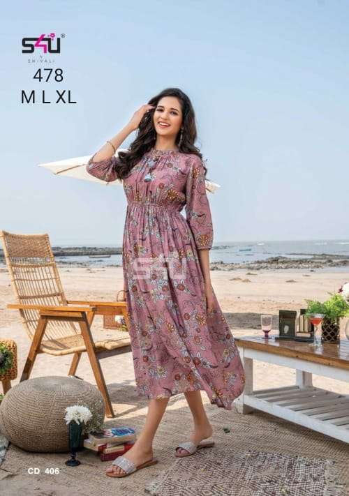 s4u 478 design combo set of kali style unique kurti