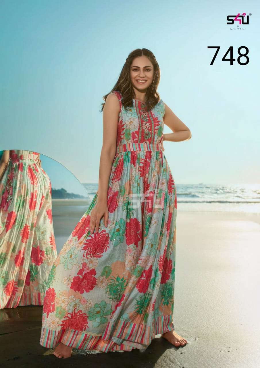 s4u 748 design combo set of printed fancy jumpsuit