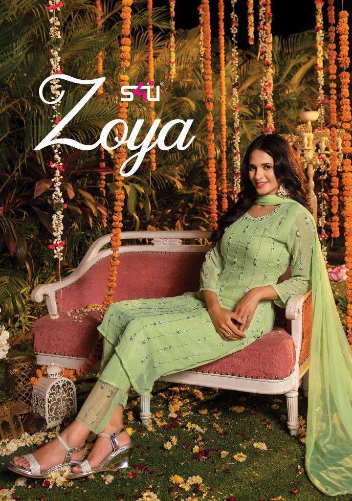 s4u zoya series 101-105 Georgette fabric readymade suit 