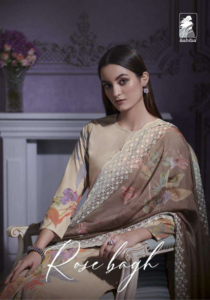 sahiba rose bagh pure italian cotton digital print with work suit 