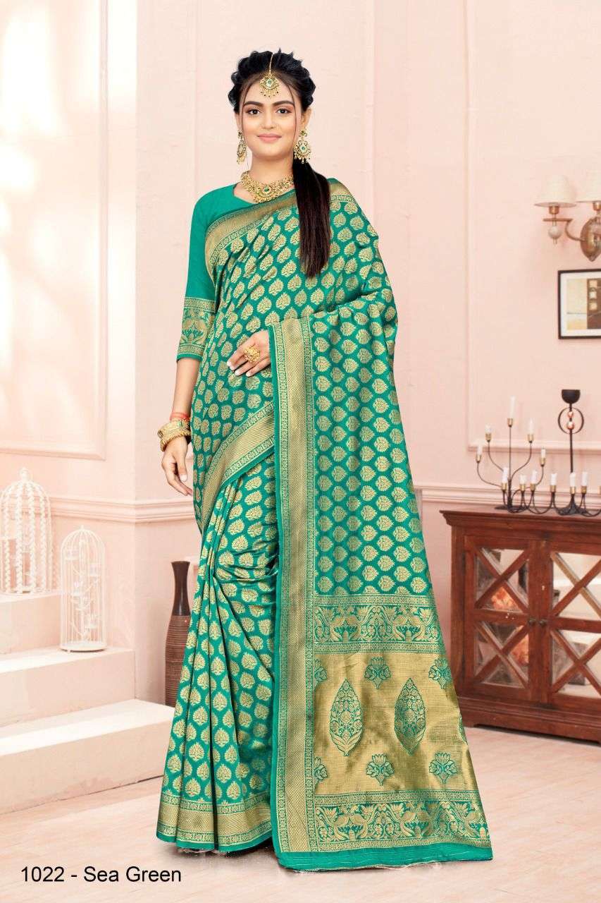 santraj texo fab 1022 design wholesale silk sarees