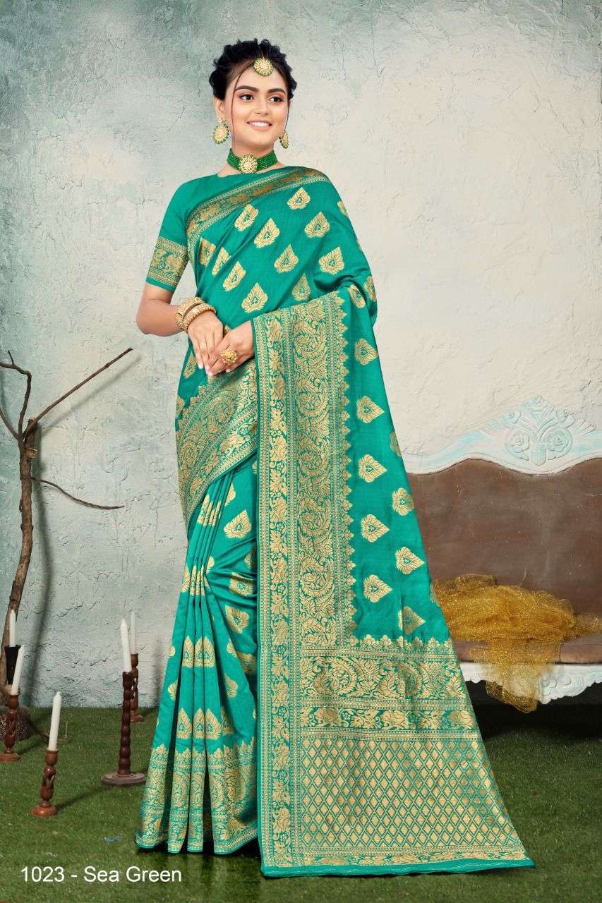 santraj texo fab 1023 design fancy silk saree