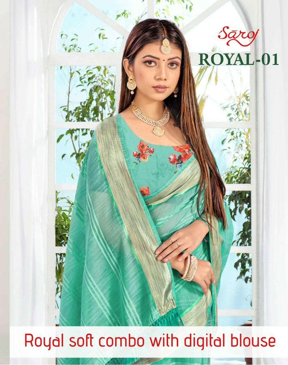 saroj royal vol 1 series 8801-8806 Soft Cotton Linen saree