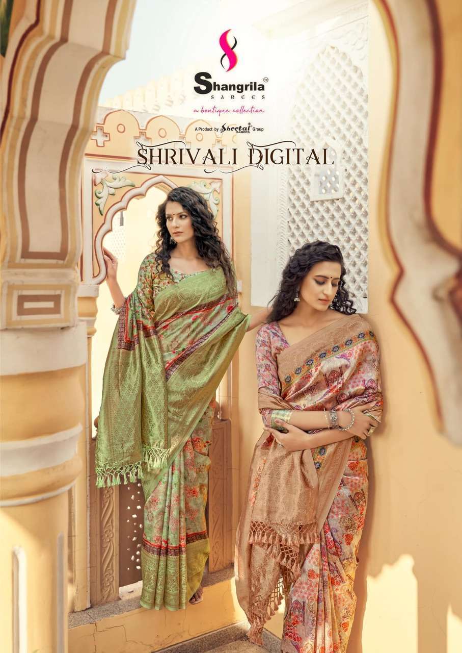Shangrila shrivalli digital pure soft weaving pallu saree