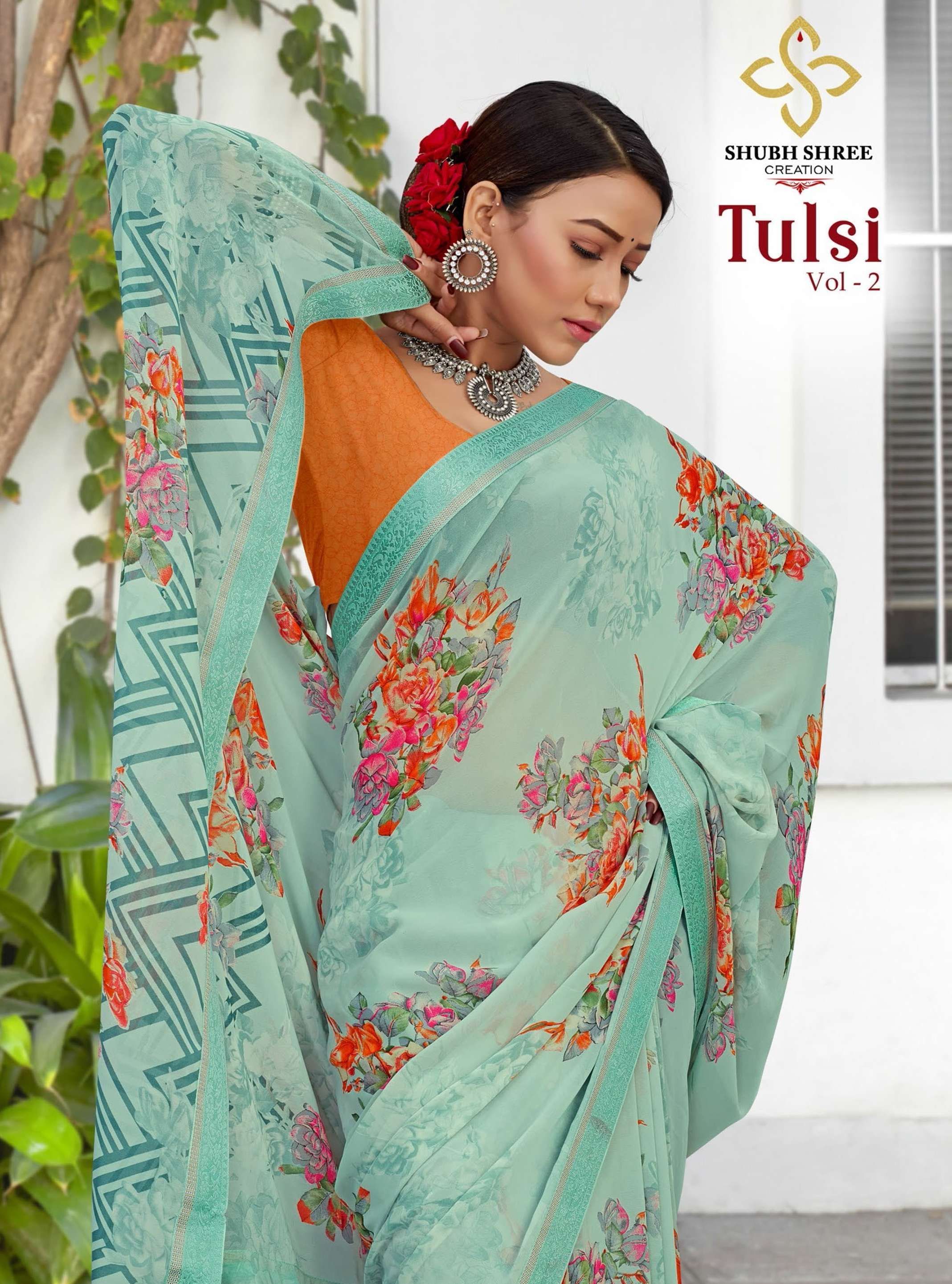 shubh shree tulsi vol 2 series 1001-1006 Weightless fabric saree