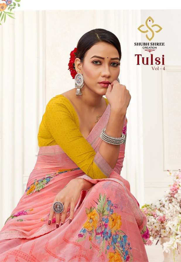 shubh shree tulsi vol 4 series 4001-4006 Weightless fabric saree