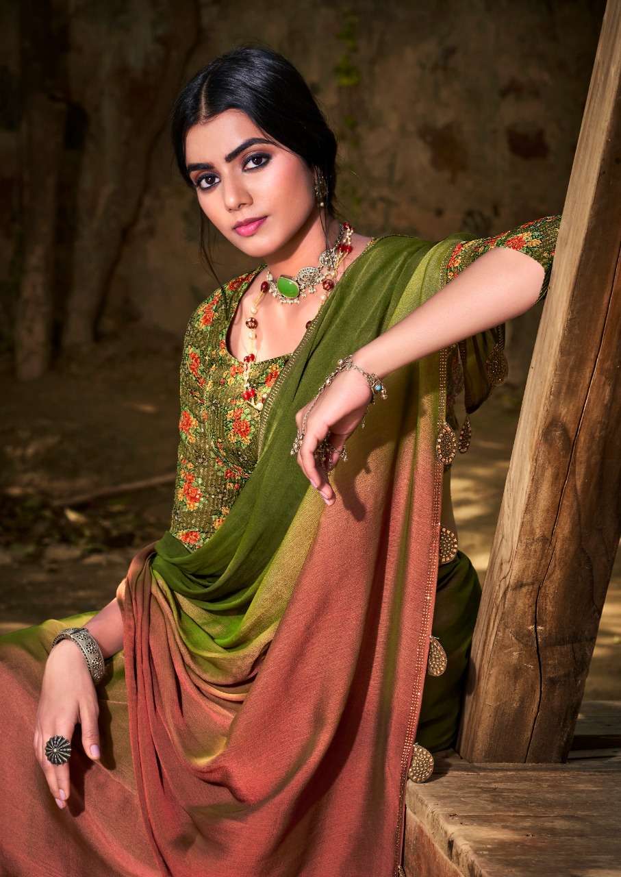 sr aruna vol 2 series 11-20 3d velvet chiffon saree