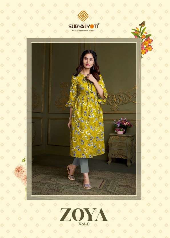 Suryajyoti Zoya Vol-2 series 2001-2008 pure cotton lawn kurti 