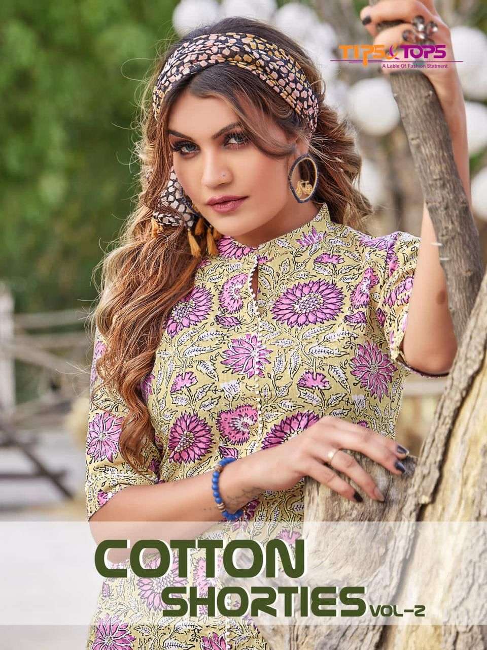 tips & tops cotton shorties vol 2 series 1001-1005 cotton prints short kurti 