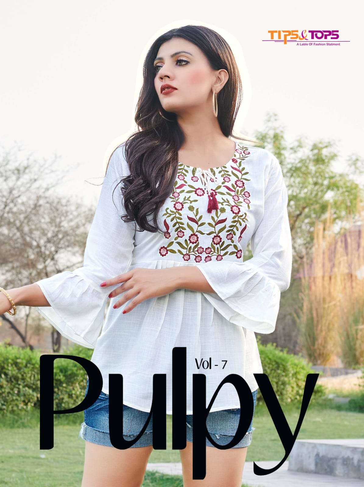 tips & tops pulpy vol 7 series 01-09 heavy rayon slub kurti 