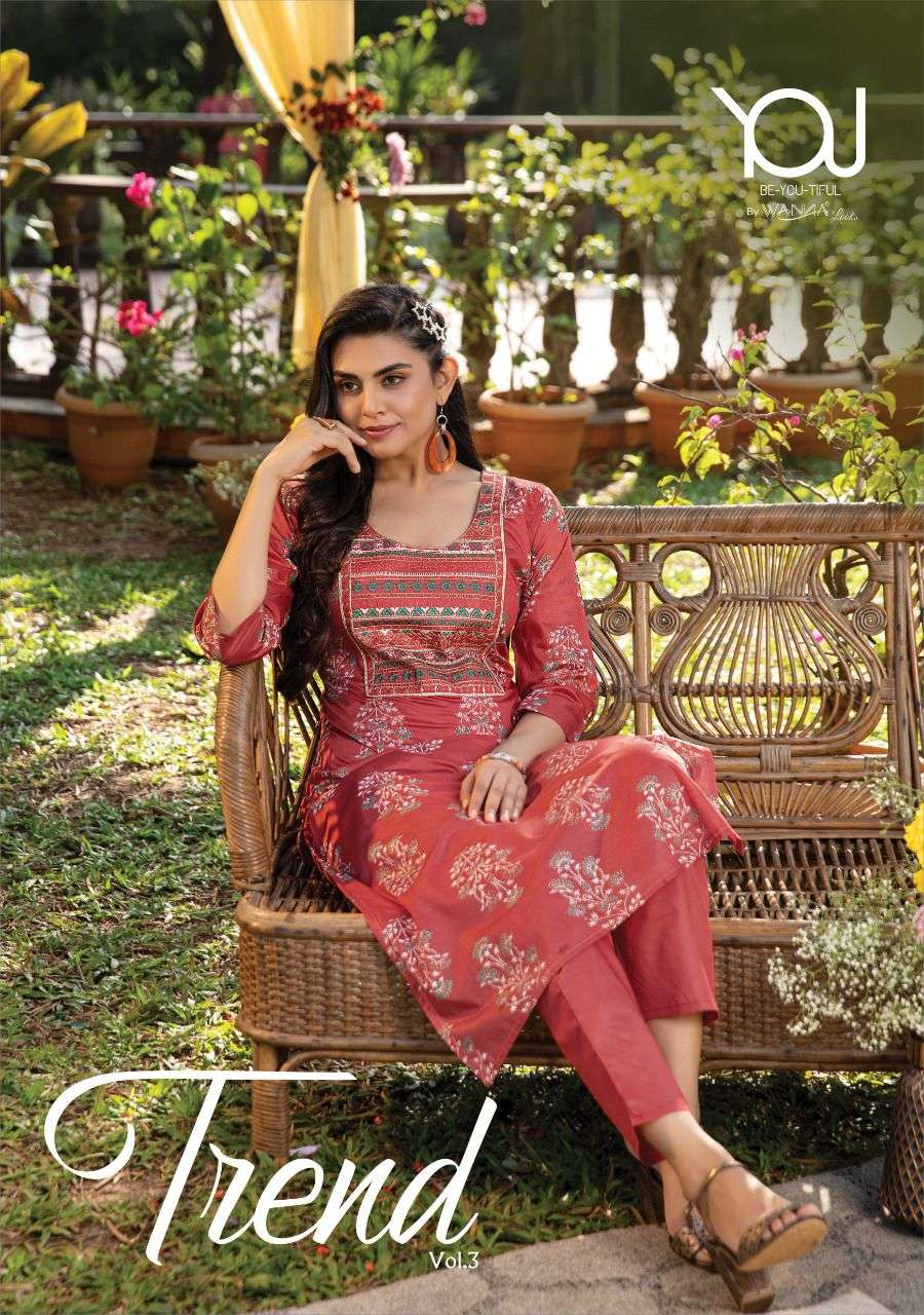 wanna trend 3 series 301-307 Chanderi Print top with bottom