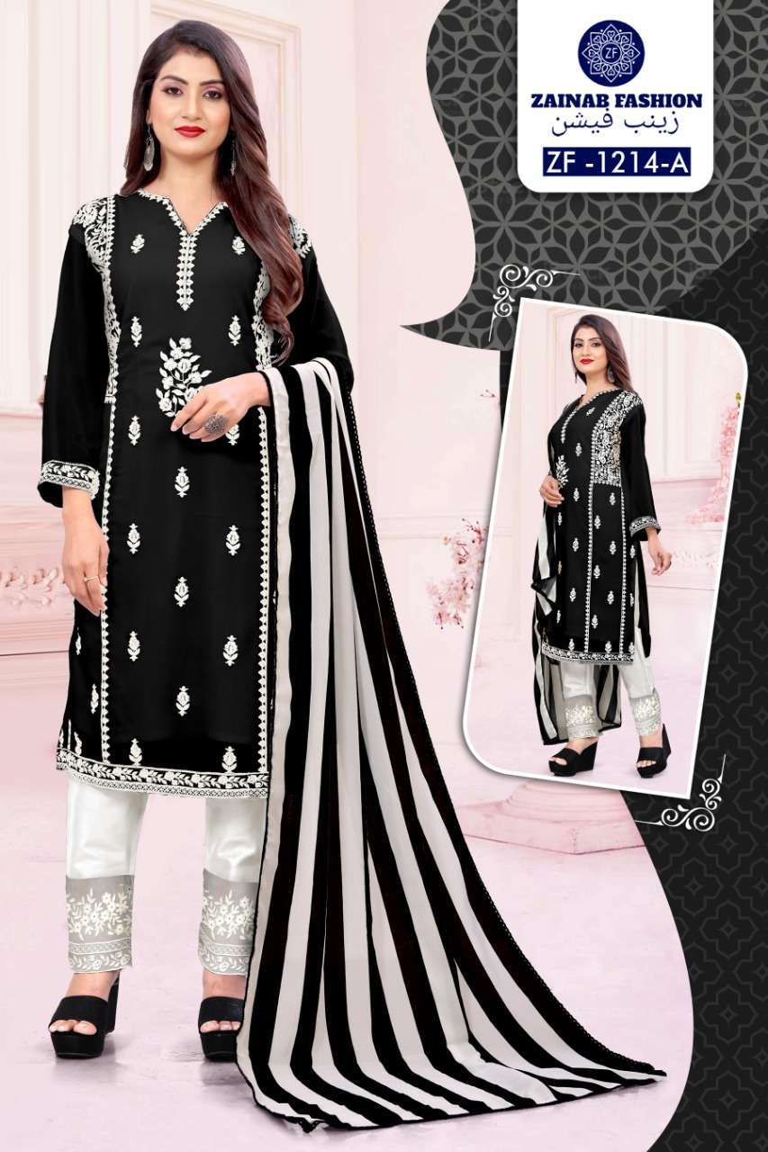 zainab fashion 1214 faux georgette readymade suit 