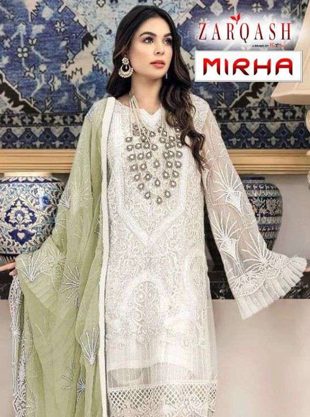 zarqash mirha z-2106 Butterfly Net embroidered suit 