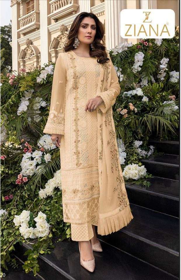 ziana 1271 design colours faux georgette embroidery dress material 