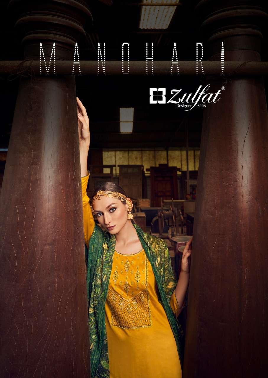 zulfat manohari series 430001-430010 pure heavy jam cotton suit