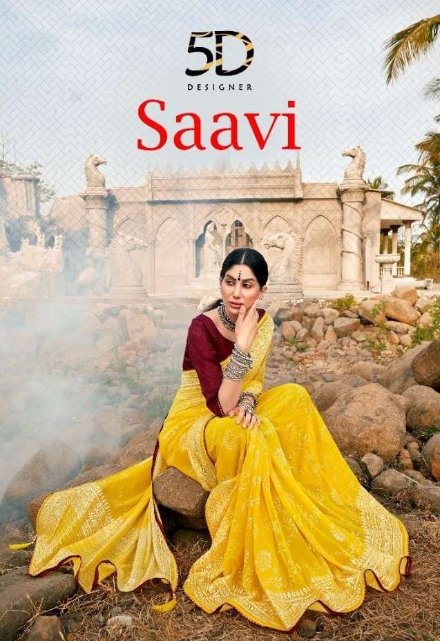 5d designer saavi series 3861-3868 georgette saree