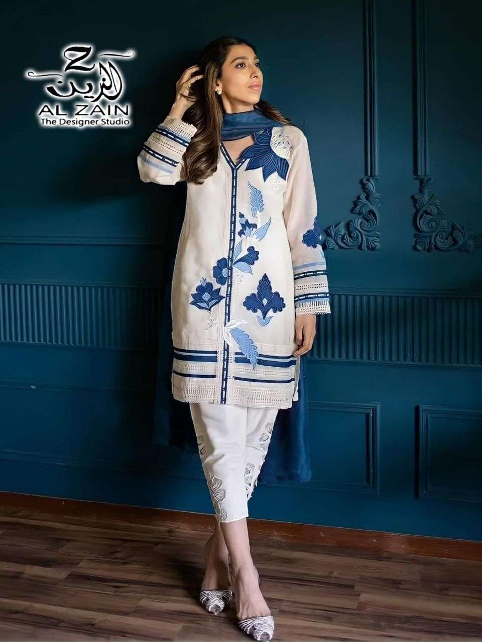 al zain 272703 faux georgette pakistani style full stitch suit 