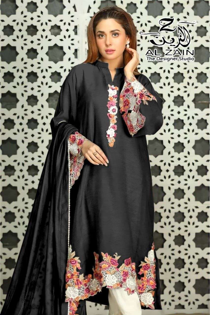 al zain designer studio series 272701 faux georgette readymade suit