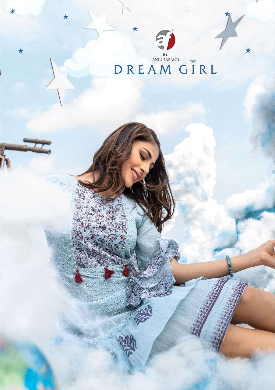 anju fabrics dream girl series 2441-2446 premium cotton kurti 