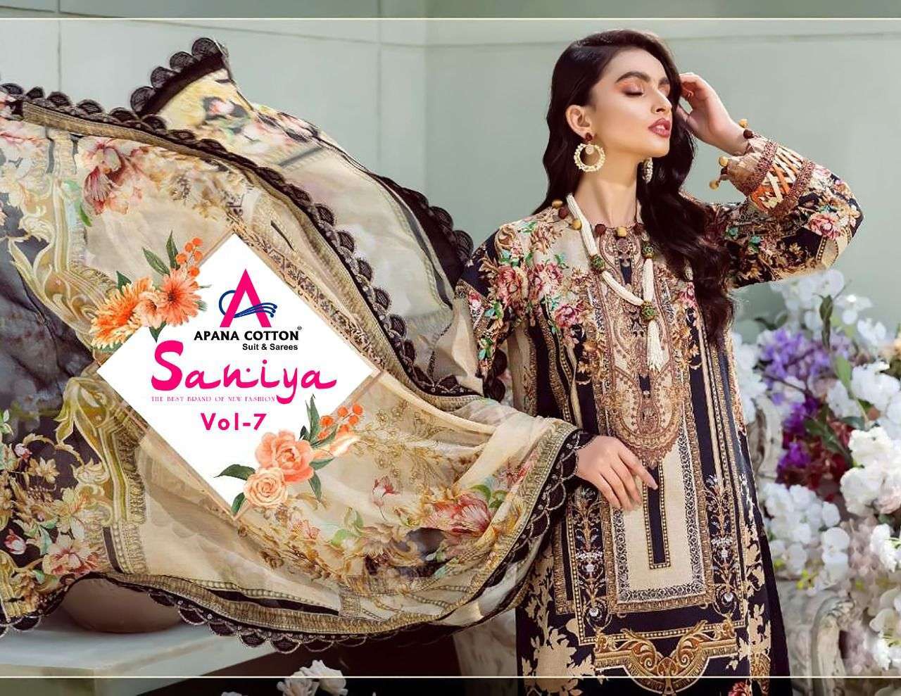 apana cotton saniya vol 7 series 7001-7008 cotton suit