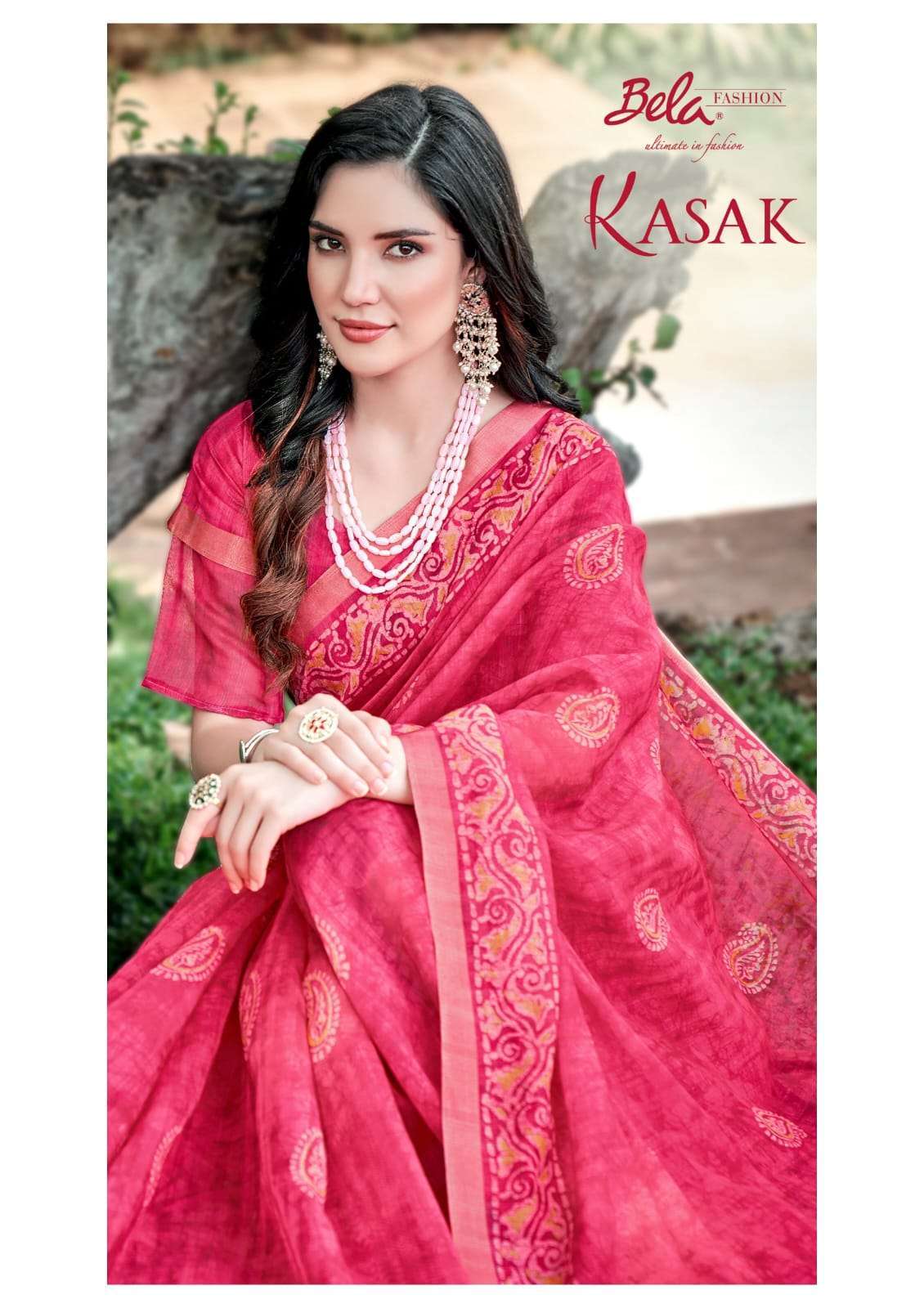 bela kasak series 45117-45125 handloom silk saree