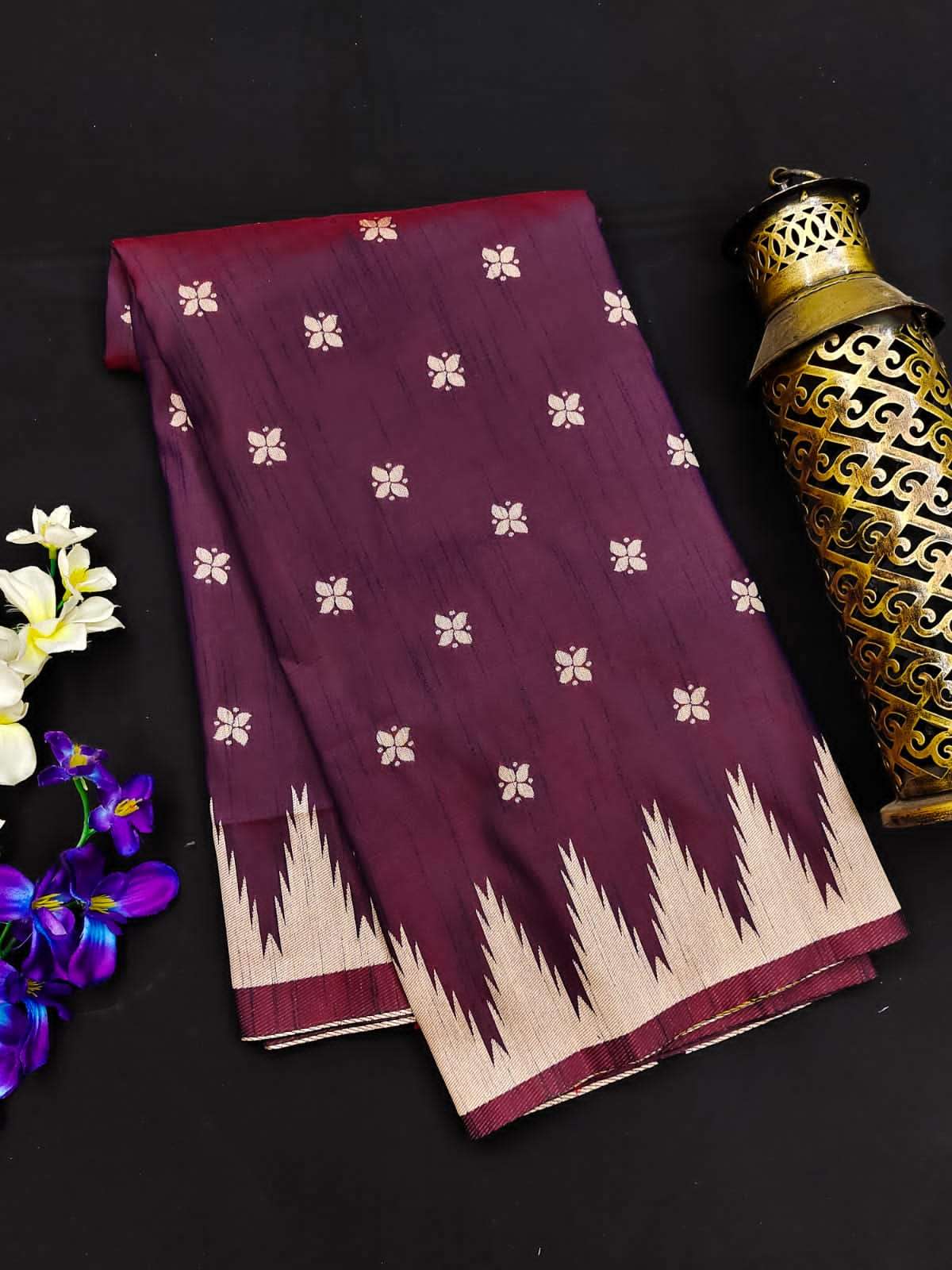 BT-10 DESIGNER SOFT RAW SILK TWO TONE WEAVING SAREE 