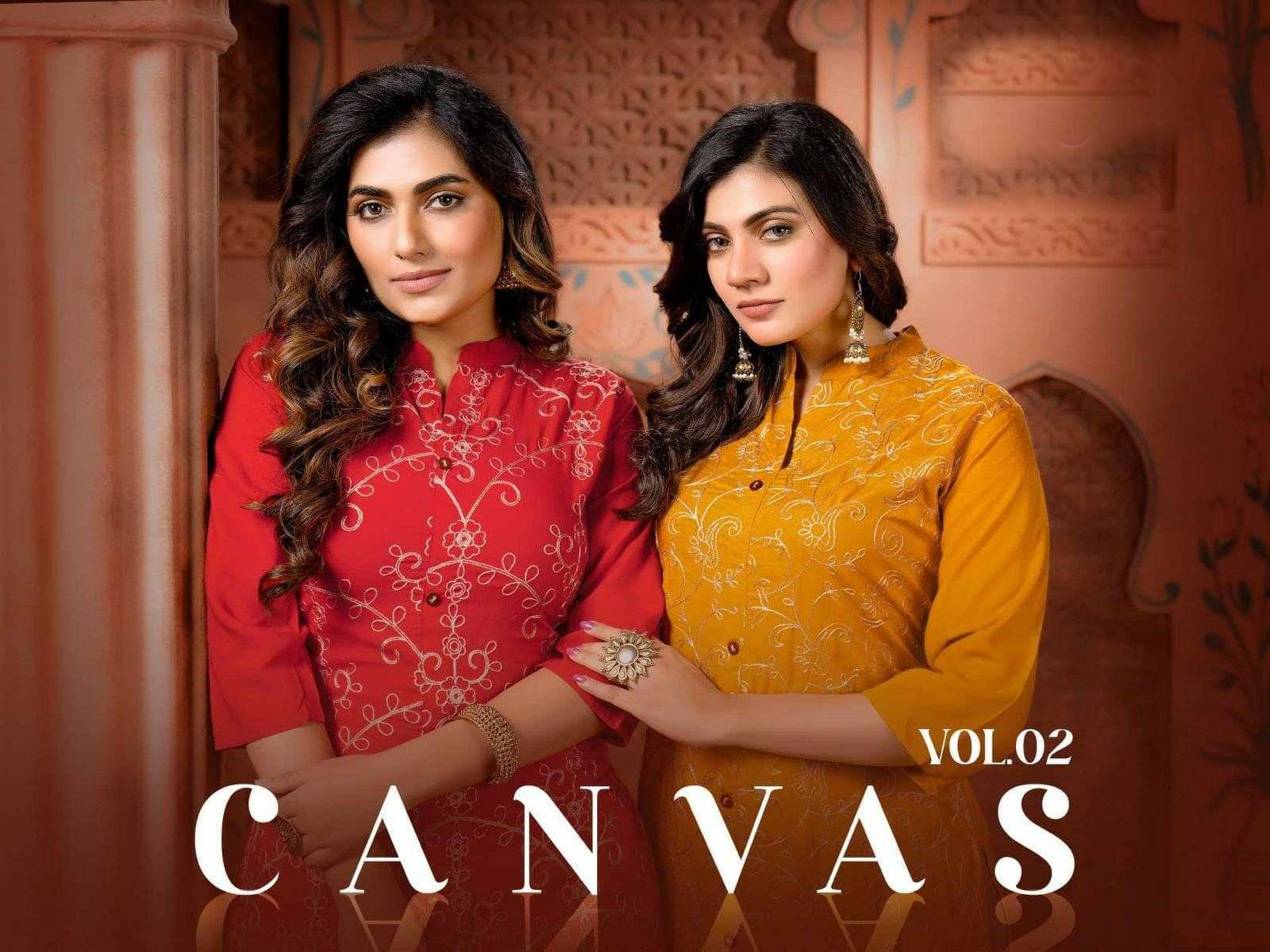 canvas vol 2 series 201-208 rayon slub kurti